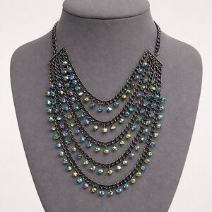 Premier Designs MOVERS AND SHAKERS Multi-Strand Necklace NWOT 24"+4" #462, 501